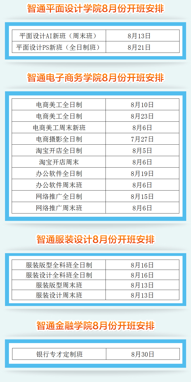 2017年8月广东智通职业培训学院开班通知02