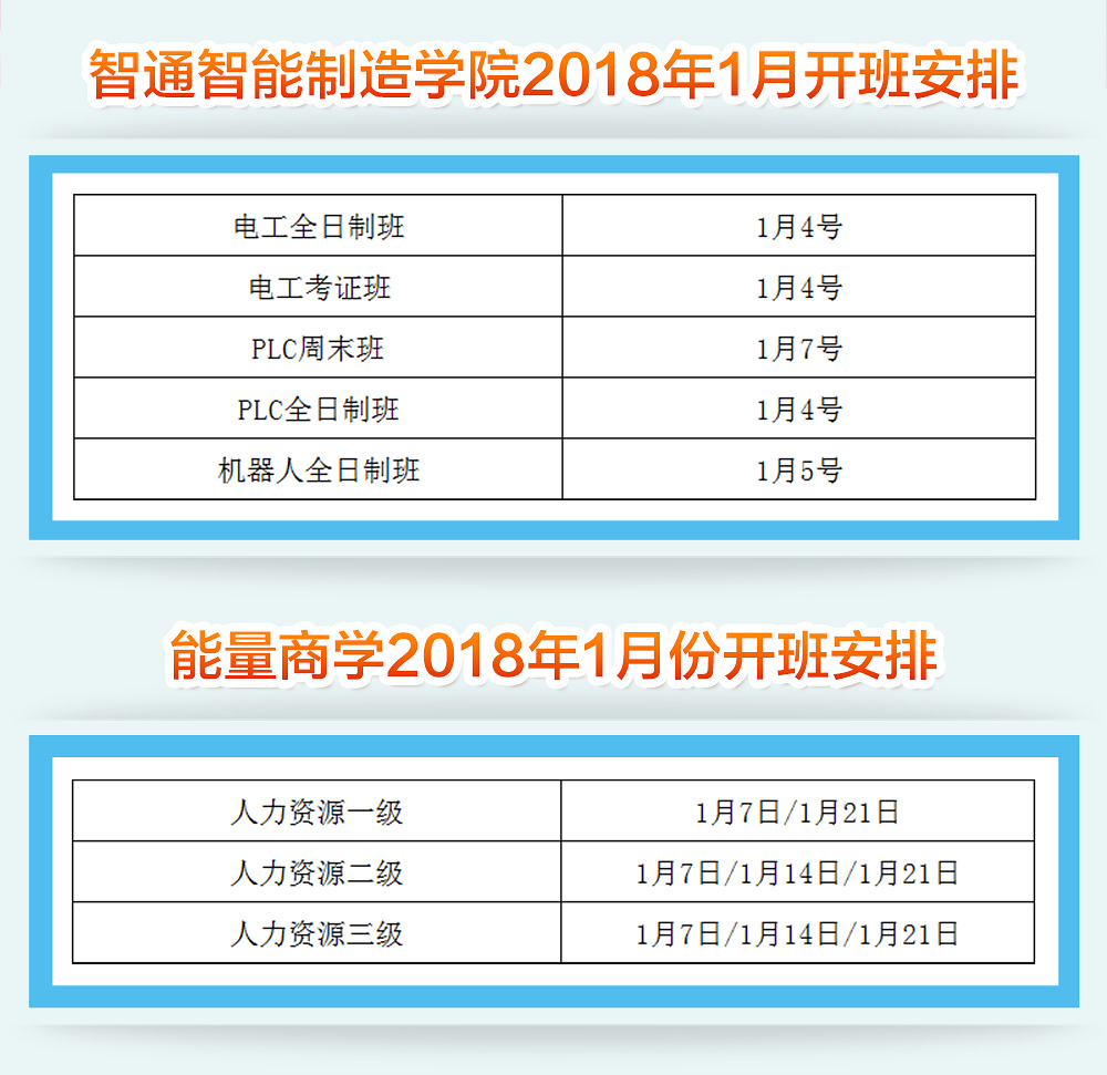 智通培训2018年1月开班通知02