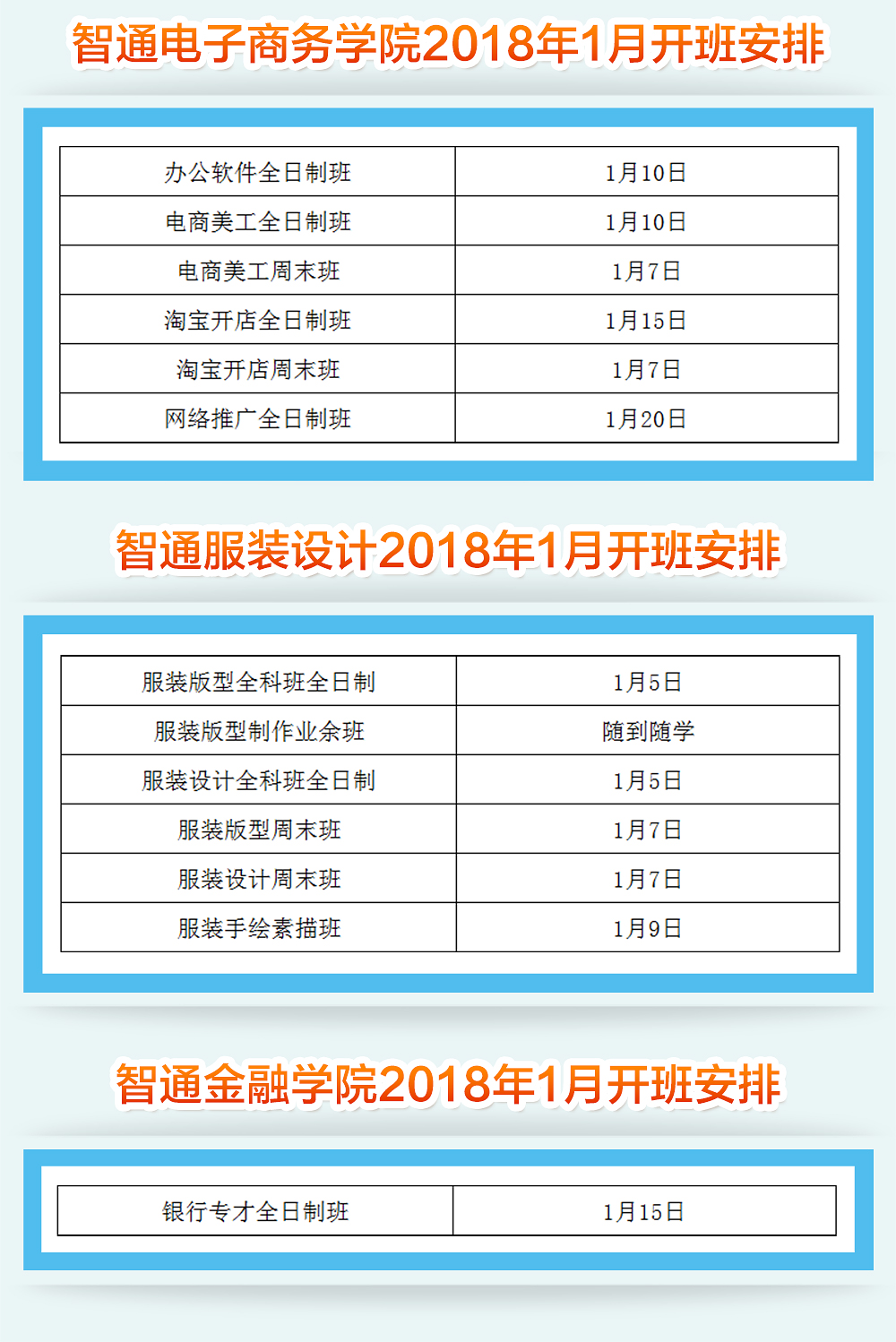 智通培训2018年1月开班通知03