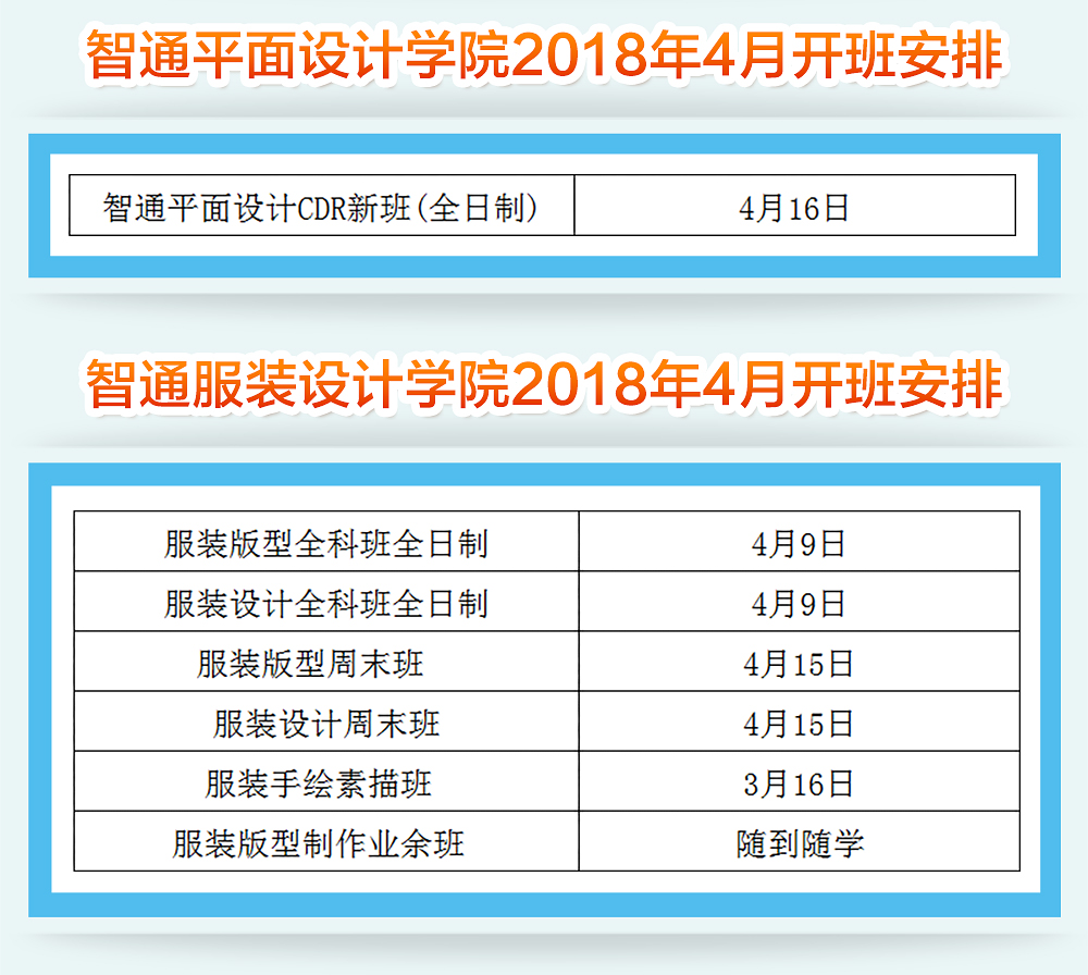 2018年4月广东智通职业培训学院开班通知03