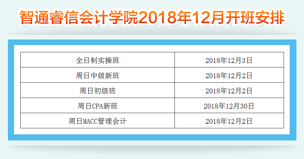 智通教育2018年12月开班计划06