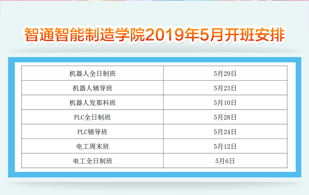 智通教育5月开班通知02