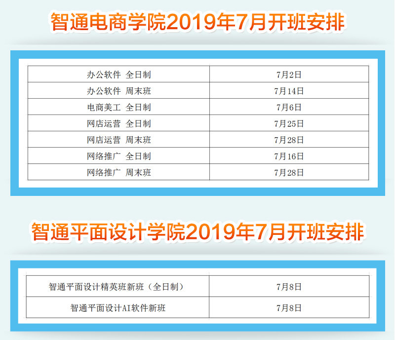 智通教育2019年7月开班通知03